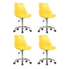 Kit 4 Cadeiras Escritório Secretária Decorativa Eames Chicago