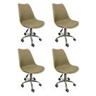 Kit 4 Cadeiras Escritório Secretária Decorativa Eames Chicago