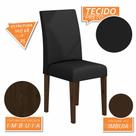 Kit 4 Cadeiras Estofadas Sofia Imbuia/preto - Móveis Arapongas
