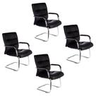 Kit 4 Cadeiras Fixa Interlocutor Estofada Premium Luxo W50a Kit 4 Cadeiras Fixa Interlocutor Estofada Premium Luxo W50a