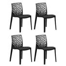 kit 4 Cadeiras Gruvyer Design Preto Sala Cozinha Jantar