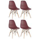 Kit 4 Cadeiras Laráz Eames Eiffel DSW - Marrom