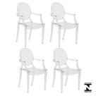 Kit 4 Cadeiras Louis Ghost Transparente Policarbonato