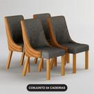 Kit 4 cadeiras maciça de Jantar Estofada Bella- Arbo Design Kit 4 cadeiras maciça de Jantar Estofada Bella- Arbo Design