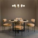 Kit 4 Cadeiras Margara Estrutura MDF Bouclê Capuccino D'Rossi