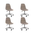 Kit 4 Cadeiras Office Eiffel Botonê Oficial Bege