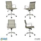 Kit 4 Cadeiras Office Sevilha Baixa Telinha Base Giratória Várias Cores - Rivatti