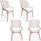 Kit 4 Cadeiras para cozinha BERTÓIA cobre assento branco tubular - Poltronas do Sul