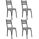 Kit 4 Cadeiras para Cozinha Tubular D-13 Nara de Aço