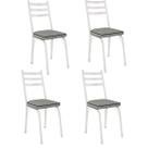 Kit 4 Cadeiras para Cozinha Tubular D-13 Nara de Aço