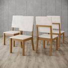 Kit 4 Cadeiras para Mesa de Jantar Milla Henn - Linho