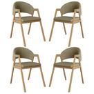 Kit 4 Cadeiras Para Mesa de Jantar Moderna Linho - Balaqui