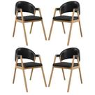 Kit 4 Cadeiras Para Mesa De Jantar Moderna material sintético Balaqui Preto