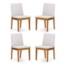 Kit 4 Cadeiras para Sala de Jantar Estofada Madeira Maciça Cecília