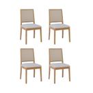 Kit 4 Cadeiras para Sala de Jantar Estofadas Buriti