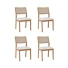 Kit 4 Cadeiras para Sala de Jantar Estofadas Oiti