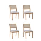 Kit 4 Cadeiras para Sala de Jantar Estofadas Oiti