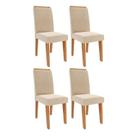Kit 4 Cadeiras para Sala de Jantar Estofadas Tais Bege/Cinamomo/Nude Kit 4 Cadeiras para Sala de Jantar Estofadas Tais Bege/Cinamomo/Nude
