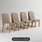 Kit 4 Cadeiras para Sala de Jantar Isis
