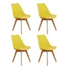 Kit 4 Cadeiras para Sala de Jantar Saarinen Wood Espresso Móveis