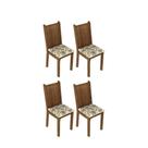 Kit 4 Cadeiras Rustic Lírio Bege Madesa 4290