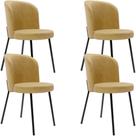 Kit 4 Cadeiras Sala De Jantar Estofada Gavi L02 material sintético Fendi