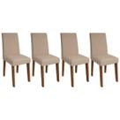 Kit 4 Cadeiras Sala Jantar Milena 4 Un Savana/Suede Bege - Cimol Kit 4 Cadeiras Sala Jantar Milena 4 Un Savana/Suede Bege - Cimol