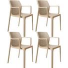 Kit 4 Cadeiras Sardenha Polipropileno Mesa Jantar Cozinha Varanda Jardim Piscina Escritório