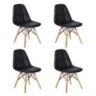 Kit 4 Cadeiras sem Braços Eames Botone Kit 4 Cadeiras sem Braços Eames Botone