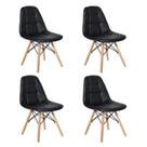Kit 4 Cadeiras sem Braços Eames Botone Kit 4 Cadeiras sem Braços Eames Botone