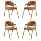 Kit 4 Cadeiras Suellen Luxo Reforçada Mesa de Jantar material sintético