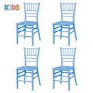 Kit 4 Cadeiras Tiffany Infantil Espaço Kids Quarto Brinquedoteca - La Mobilia