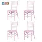 Kit 4 Cadeiras Tiffany Infantil Espaço Kids Quarto Brinquedoteca - La Mobilia
