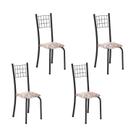 Kit 4 Cadeiras Tubular 95x37x40 cm Dany Preto Botanic Bege/Preto Kit 4 Cadeiras Tubular 95x37x40 cm Dany Preto Botanic Bege/Preto