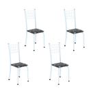 Kit 4 Cadeiras Tubular 95x37x40 Cm Dany