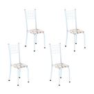 Kit 4 Cadeiras Tubular 95x37x40 Cm Dany Kit 4 Cadeiras Tubular 95x37x40 Cm Dany