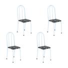 Kit 4 Cadeiras Tubular 96x36x41 Cm Iris B