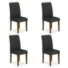 Kit 4 Cadeiras Vitória Wood Sala De Jantar Cin/pret - Móveis Arapongas