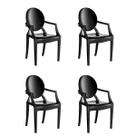 Kit 4 Cadeiras Wind Plus em Polipropileno Kappesberg - Preto