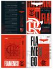 Kit 4 Caderno Brochurão 96 Folhas Foroni Flamengo Mengão
