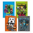 Kit 4 Caderno Minecraft Pequeno 80 Folhas Brochura Foroni