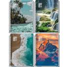 Kit 4 Cadernos Espiral Capa Dura - 1x1 - Happy Adventure - 96 Folhas - Credeal UNICA