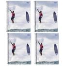 Kit 4 Cadernos Gabriel Medina Capa Dura Tilibra Escolar