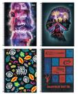Kit 4 Cadernos Stranger Things Espiral 80fls Tilibra Sortido