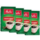 Kit 4 Café Torrado e Moído Tradicional 500g Melitta Intenso