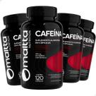 Kit 4 Cafeína 480 Cápsulas Suplemento Vitamínico Termogênico Pré Treino Alta Concentração Pura Caps