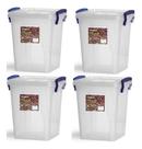 Kit 4 Caixa Box Master 4,2 Litros Com Trava N482 - Niquelar