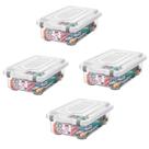 Kit 4 Caixa Organizadora Com Trava 8,6L Transparente Sanremo Kit 4 Caixa Organizadora Com Trava 8,6L Transparente Sanremo