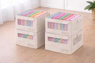 Kit 4 Caixa Organizadora Multiuso Cesto Dobravel Roupas 18l