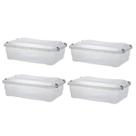 Kit 4 Caixa Organizadora Pratic Box 10L 41x29x14 Transparent